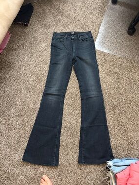 PAIGE Black Wash Flare Jeans